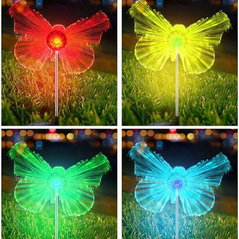 Luminaire Solaire Forme Méduse - Acier Inoxydable - Étanchéité IP65 - Pour Jardin Balcon Cour - 61 cm - 2 Pièces (1/5)
