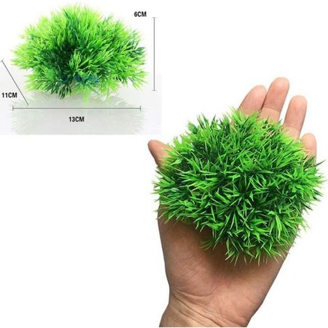 Plante Aquarium - Plastique - Vert - Pour Décoration Intérieure - Lot de 1 (1/5)