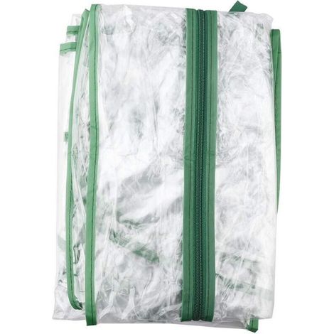 Ersatzabdeckung für 3-stöckiges Gewächshaus aus transparentem PVC – Doppelreißverschluss – Maße: 69 x 49 x 126 cm – Zubehör für Mini-Gewächshäuser
