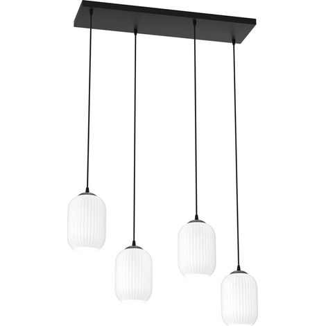 Suspension décorative blanc/noir 4xE27 15W Verdi Emibig (1/4)