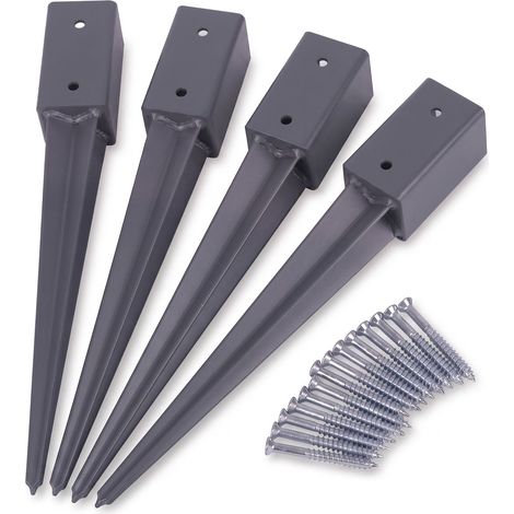Set of 4 Stainless Steel Drive-In Post Anchors, 81 x 750 mm (1/5)