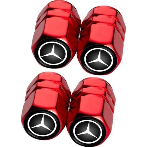 tappi valvola, tappi valvola pneumatici per Mercedes Benz CESM Series CLK GLK GL AB AMG GLS GLE AMG, tappi valvola con guarnizione per una pressione pneumatici stabile, tappo valvola (1/3)