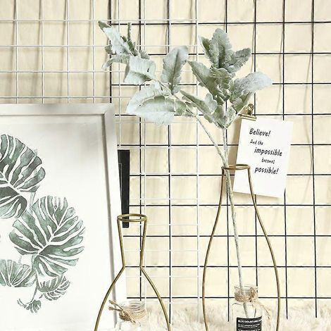 1 branche de feuille de Senecio cineraria floquée, plante artificielle, support pour bouquet, décoration murale pour mariage ou décoration florale. (1/2)