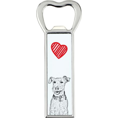 Apribottiglie Welsh Terrier con cane, apri-frigo personalizzato, regalo unico per uomo di Art-Dog (1/5)