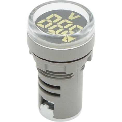 Indicatore digitale amperometro a LED bianco 50-500V AC Ø 22mm Breckner Germany (1/4)