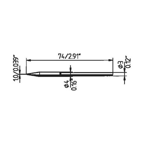 Ersa 212 CD LF Punta di saldatura Forma a scalpello Dimensione punta 1 mm Contenuto 1 pz.