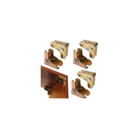 Bisagras plegables, bisagras plegables autoblocantes, bisagras plegables de 90 grados, patas de mesa plegables, bisagras plegables para patas de mesilla de cama - Crezuo (1/4)
