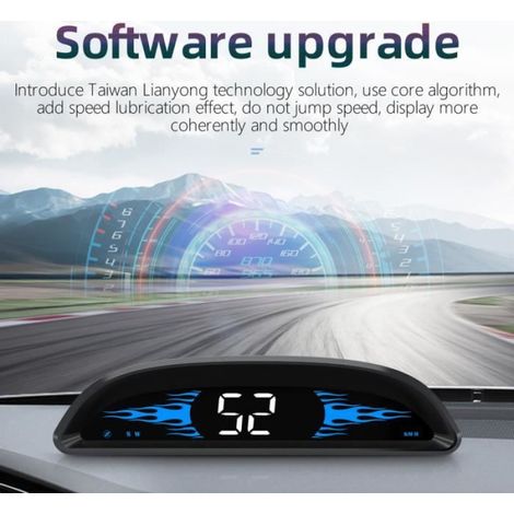 1 PCS - Affichage tête haute de voiture, Compteur de vitesse GPS Hud, Ordinateur de bord, Horloge numérique i (1/3)