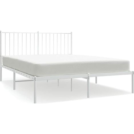 Maison Exclusive - Giroletto con Testiera Metallo Bianco 135x190 cm (1/5)