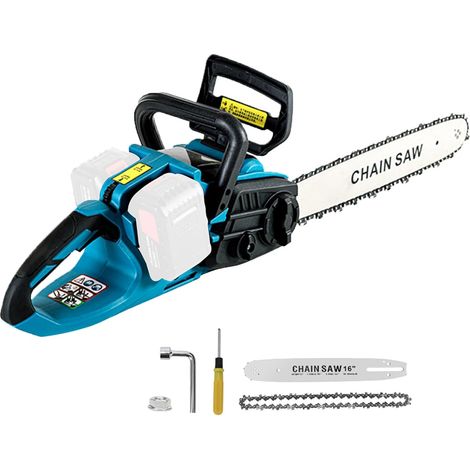 Cordless chainsaw, 16-inch electric chainsaw compatible with Makita 18V (battery not included), brushless cordless chainsaw, 41 cm cordless handheld chainsaw, for woodworking and gardening (1/5)