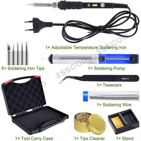 Station à Souder - Fer à Souder 60 W Réglable 200-450 °C - Pince à Souder - Kit Complet pour Électronique - 1 Pièce (1/5)