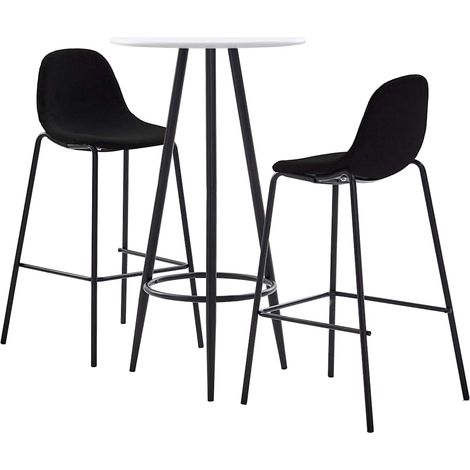 Ensemble de bar 3 pcs Tissu Noir (1/5)