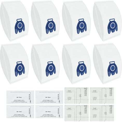 QORVA-8 sacs pour aspirateur Miele GN - Compatibles avec les modèles C3/C2/C1/S400i-S456i/S8 - Filtres AirClean + Protection moteur (1/5)