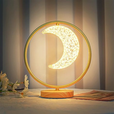 Lampe Décorative En Fer - Lampe De Table À LED Chaude - Alimentation USB - Télécommande Avec Réglage De Luminosité Et Minuterie - 29x25x12 cm - Or - 1 Pièce (1/5)
