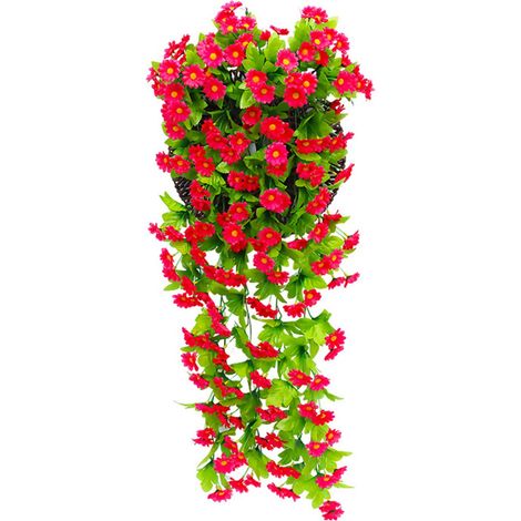 Guirlande Fleur Artificielle - Vigne de Chrysanthème Froissée - Décoration Murale pour Intérieur Extérieur - 1 Pièce (1/5)