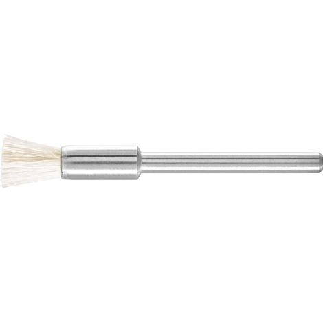 PFERD TOOLS Miniatur-Pinselbürste PBU Ø5 mm Schaft-Ø3 mm weißes Ziegenhaar 10 Stk (1/4)