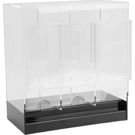boîte de rangement-Distributeur de Packs de Cartes en Acrylique avec 3 Emplacements et Base Noire pour Collection et Présentation (1/5)