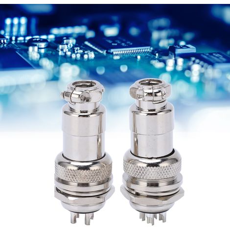 Connecteur mâle-femelle aviation 4 broches de 20 mm
