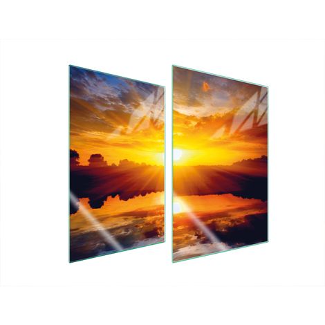 Plaque de protection en verre pour la cuisine 2x35x52 soleil (1/5)