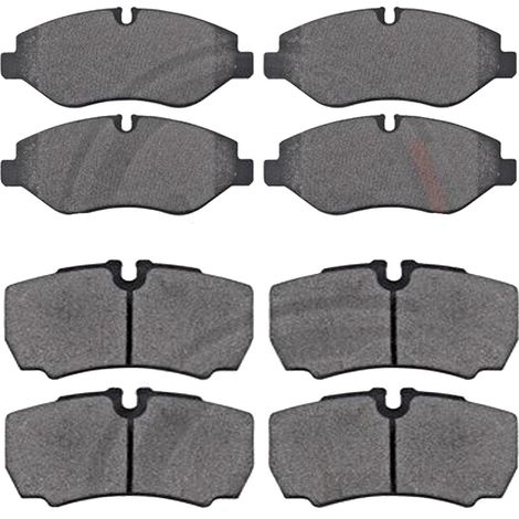 KIT PASTIGLIE FRENO ANTERIORI E POSTERIORI compatibile con IVECO DAILY IV AUTOBUS / FURGONATO / PIANALE PIATTO / TELAIO / PASTIGLIE FRENANTI AUTO OEM 37633,37298 / SOSTITUZIONE DIRETTA / BASSA POLVERE (1/4)