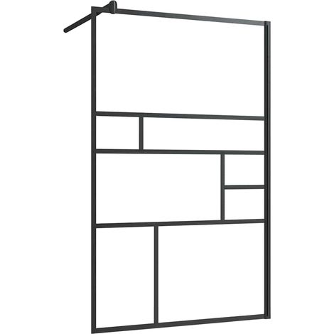 Maison Exclusive - Paroi de douche à verre ESG transparent 100x195 cm Noir (1/5)