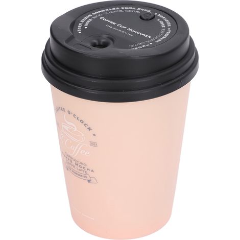 USB-Luftbefeuchter, 300 ml, Kaffeetassengröße, geräuscharm, automatische Abschaltung, kompakt, leicht und platzsparend, Mini-Luftbefeuchter für Auto, Zuhause und Büro, rosa (1/5)