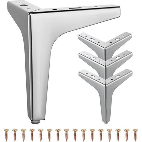 PCS Pieds de Meubles en Métal,6" 15cm Pieds de Meubles Triangulaires pour Meuble Canapé Table Basse Meuble TV et Pieds de Meubles (1/5)