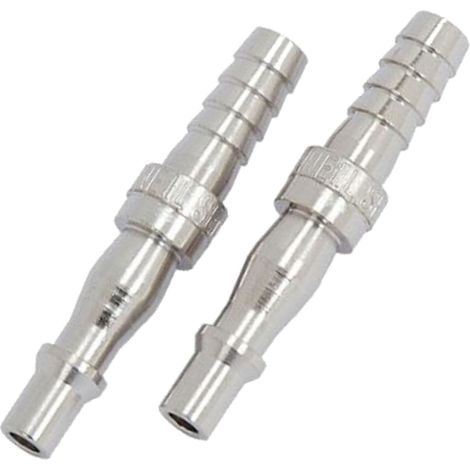 Neilsen Air Line Fittings Hose Compressor Tool Connector 3/8" BSP 2pc Hose Barb