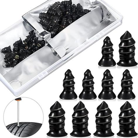 60 clavos de goma para reparación de neumáticos - Tornillos de fijación rápida para coches, SUV, camiones y motocicletas (1/5)