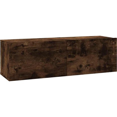 Armoire murale TV Design moderne, Armoire Etagère de rangement, Chêne fumé 100x30x30 cm Bois d'ingénierie OIB2995E (1/5)