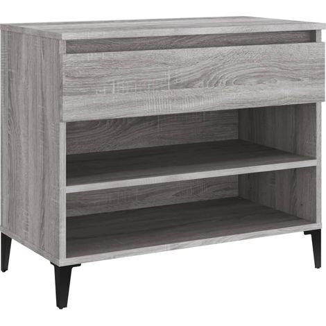 Scarpiera mobile contenitore per scarpe mobile per ingresso/corridoio/soggiorno design Sonoma 70 x 36 x 60 cm legno ingegnerizzato grigio 020022088