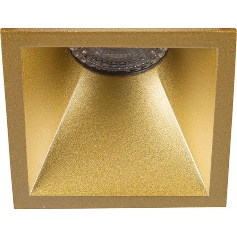 Spot DECO ASYM GU10 carré fixe, doré IP20 - EUROPOLE - 26931 (1/4)