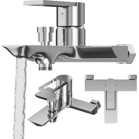 Mitigeur Baignoire-Douche Granitan Arma Chrome avec Raccord pour Flexible de Douche (1/5)