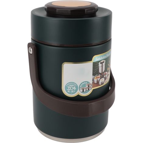 Boîte alimentaire isotherme en acier inoxydable grande capacité (2000 ml) - Boîte à lunch portable isotherme en acier inoxydable pour étudiants et adultes (1/5)