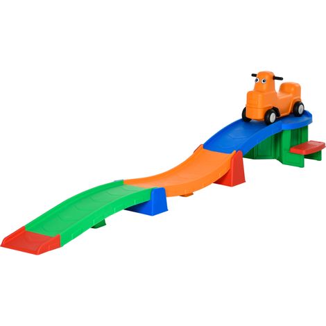 3(m) Four-Piece Ride on Kids Roller Coaster w/ Non-Slip Steps,  Ages 2-5 Years - Multicoloured (1/5)