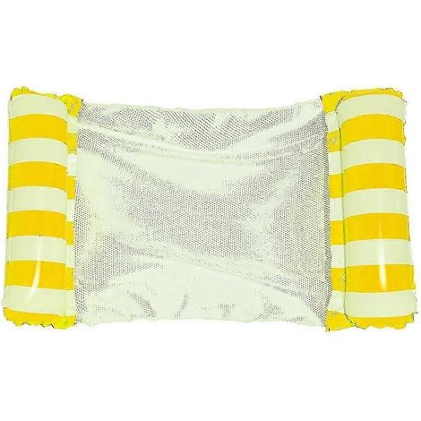 Ock, aufblasbarer, gestreifter, gelber, schwimmender Strandpool für Freizeitaktivitäten (1/5)