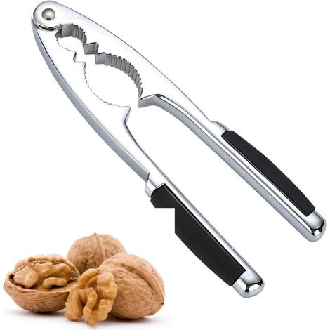 Premium stainless steel nutcracker – Dimensions 16.5 x 4.2 cm – For cracking walnuts, hazelnuts and almonds without damaging the flesh (1/5)