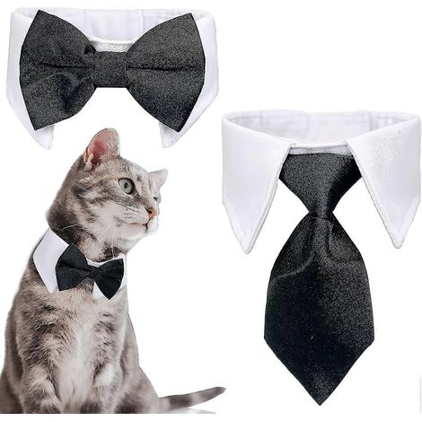 Filiyano-Collier smoking pour chien et chat, nœud papillon de mariage pour chat, collier smoking pour chiot (anniversaire, Pâques, Saint-Valentin) (1/5)