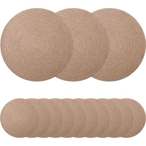 Jute-Untersetzer 50 pcs Natur Ø 30 cm 100% Tossa-Jute vidaXL (1/5)