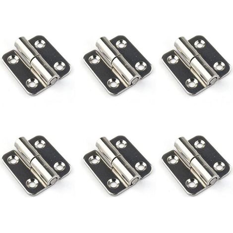 Lot de 6 charnières détachables de 3.7 cm - Charnières de porte amovibles - En acier inoxydable 304 - Pour gaucher (1/5)
