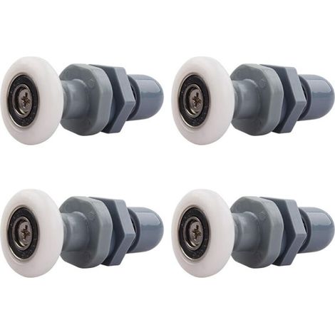 Roulettes Porte de Douche, Roulette Porte Coulissante Douche 4 Pièces pour Rouleau pour Remplacement de Douche Coulissante Verre Porte Coureurs Rouleaux (23MM)