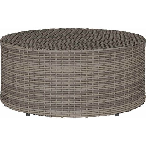 Maison Exclusive - Tavolino da caffè da esterno Grigio Ø 68 x 30 cm polyrattan