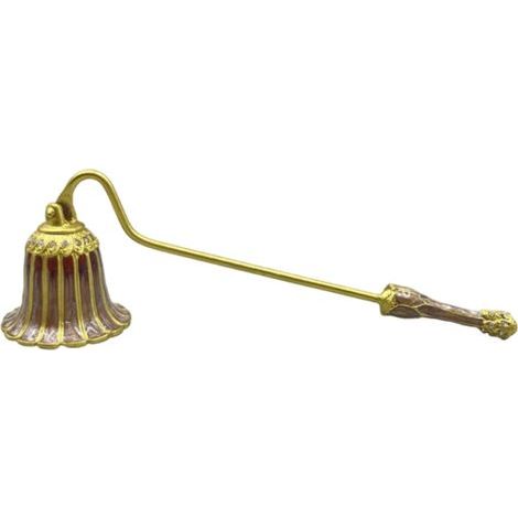 Extincteur de bougie en métal élégant avec motif floral-FL018