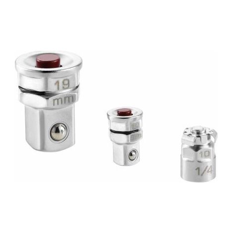 Facom – Lot de 2 adaptateurs pour clé 1/4" et 1/2" – Douilles carrées – Pour clés à cliquet 10mm et 19mm – Usage professionnel (1/2)