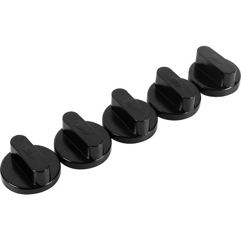 Lot de 5 boutons de cuisinière à gaz, Tovbmup, Noir, 45 x 22 mm (1/5)
