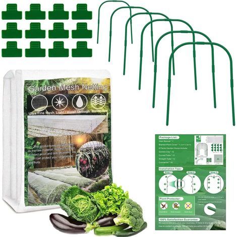 Voile d'Hivernage , 2 x 6 m Housse Hivernage Plante avec, Tissu Non tissé Voile Hivernage Plante Exterieur pour Protection Hivernale, Contre Le Froid, Insectes et Oiseaux (1/4)
