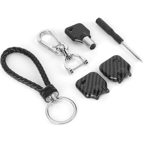 Motorradschlüssel-Ersatzschlüssel, ungeschliffen, mit Gehäuse in Carbonfaser-Optik für Seitentanktasche und Soziussitztasche