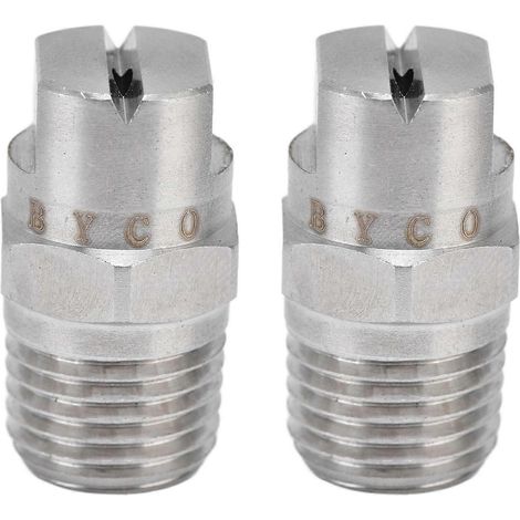 2 Stück Flachstrahl-Sprühdüsen aus Edelstahl, robust, langlebig, einstellbarer Wasserdurchfluss, breiter Winkel, automatisch