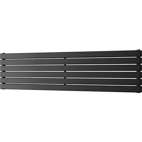 Typhoon Axis - Black Horizontal Radiator H408mm x W1600mm Double Panel