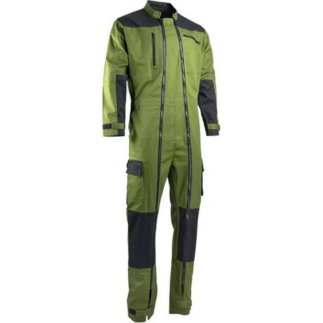 Combinaison de travail TRIDENT - VERT MOUSSE/NOIR 3XL - 7 (1/2)